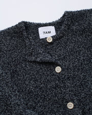 7AM - Long Sleeve Jumpsuit - Fuzzy Mother & Baby Black Melange 0 - 3M