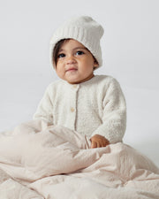 7AM - Long Sleeve Jumpsuit - Fuzzy Mother & Baby Ecru 0 - 3M