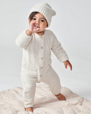 7AM - Long Sleeve Jumpsuit - Fuzzy Mother & Baby Pecan 0 - 3M