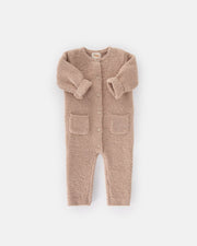 7AM - Long Sleeve Jumpsuit - Fuzzy Mother & Baby Pecan 0 - 3M