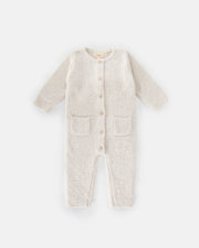 7AM - Long Sleeve Jumpsuit - Fuzzy Mother & Baby Pecan 0 - 3M