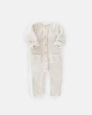 7AM - Long Sleeve Jumpsuit - Fuzzy Mother & Baby Pecan 0 - 3M