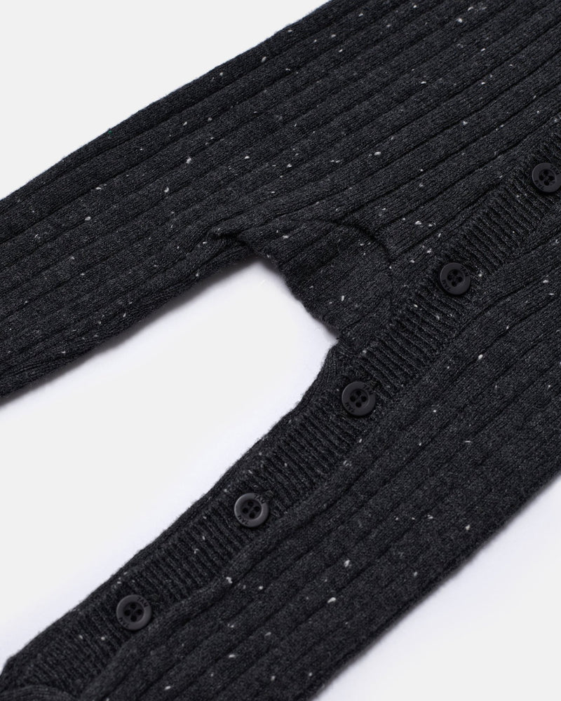 7AM - Long Sleeve Jumpsuit No Footie - Hug Me Mother & Baby Black Melange 9 - 12M