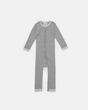 7AM - Long Sleeve Jumpsuit No Footie - Hug Me Mother & Baby Heather Grey 9 - 12M