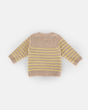7AM - Long Sleeve Top - Fuzzy Apparel & Accessories Pecan / Chartreuse 0 - 3M