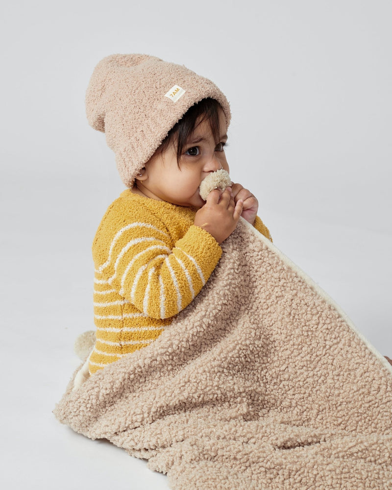 7AM - Long Sleeve Top - Fuzzy Apparel & Accessories Pecan / Chartreuse 0 - 3M
