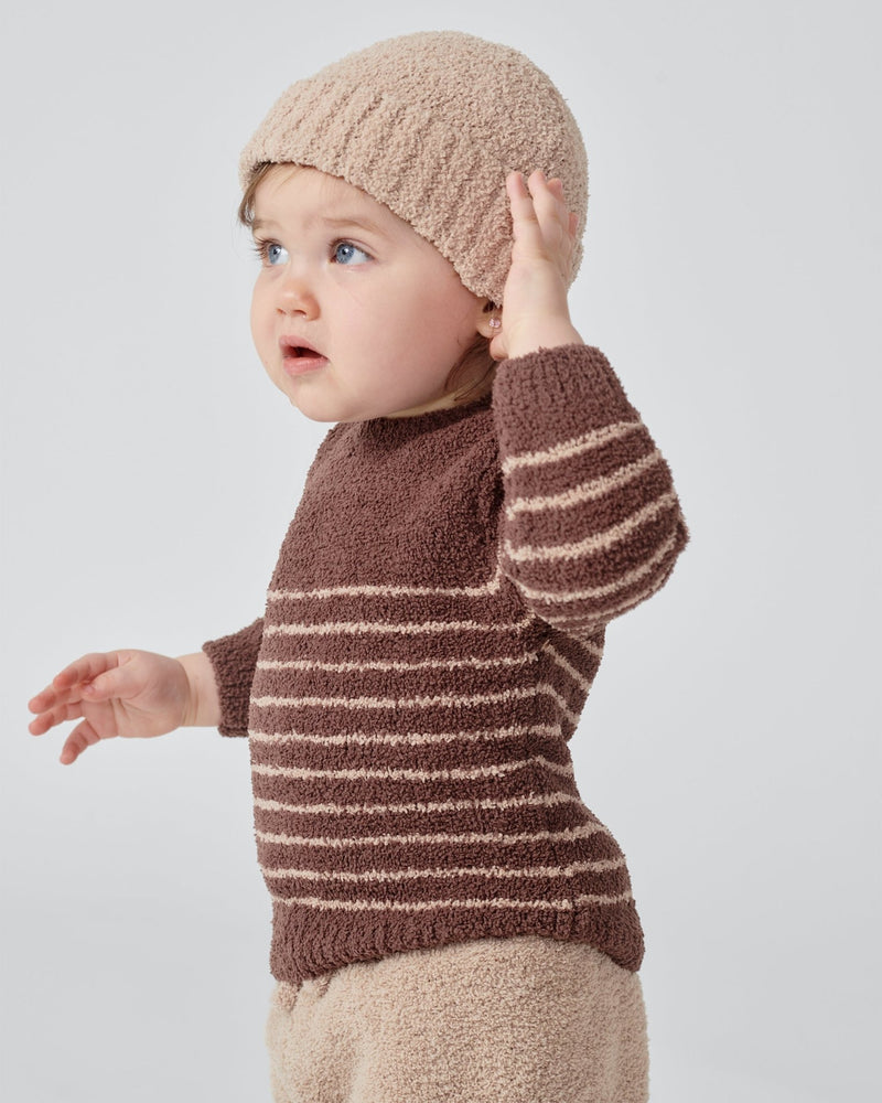7AM - Long Sleeve Top - Fuzzy Apparel & Accessories Pecan / Chartreuse 0 - 3M