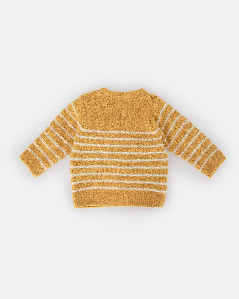 7AM - Long Sleeve Top - Fuzzy Apparel & Accessories Pecan / Chartreuse 0 - 3M