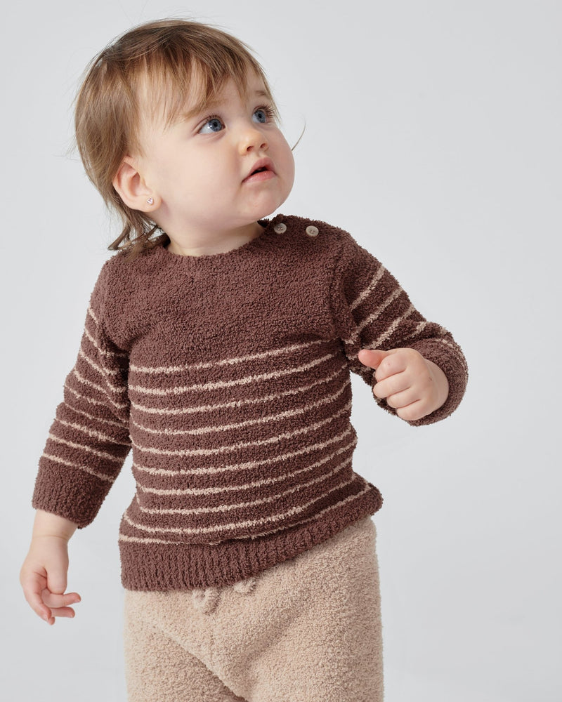 7AM - Long Sleeve Top - Fuzzy Apparel & Accessories Pecan / Chartreuse 0 - 3M