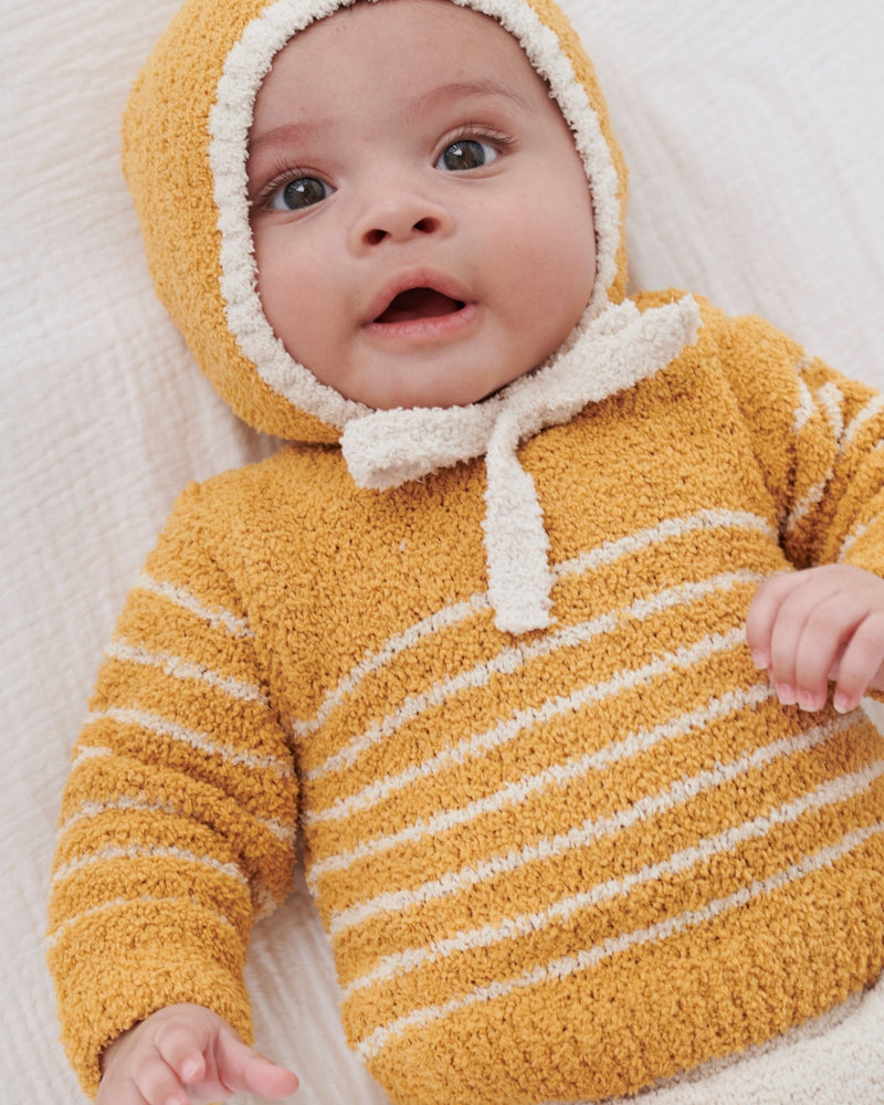 7AM - Long Sleeve Top - Fuzzy Apparel & Accessories Pecan / Chartreuse 0 - 3M