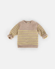 7AM - Long Sleeve Top - Fuzzy Apparel & Accessories Pecan / Chartreuse 0 - 3M