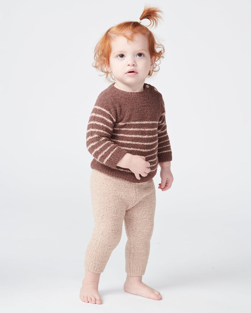 7AM - Long Sleeve Top - Fuzzy Apparel & Accessories Pecan / Chartreuse 0 - 3M