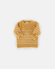 7AM - Long Sleeve Top - Fuzzy Apparel & Accessories Pecan / Chartreuse 0 - 3M