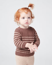 7AM - Long Sleeve Top - Fuzzy Apparel & Accessories Pecan / Chartreuse 0 - 3M