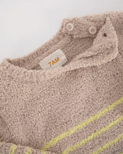 7AM - Long Sleeve Top - Fuzzy Apparel & Accessories Pecan / Chartreuse 0 - 3M