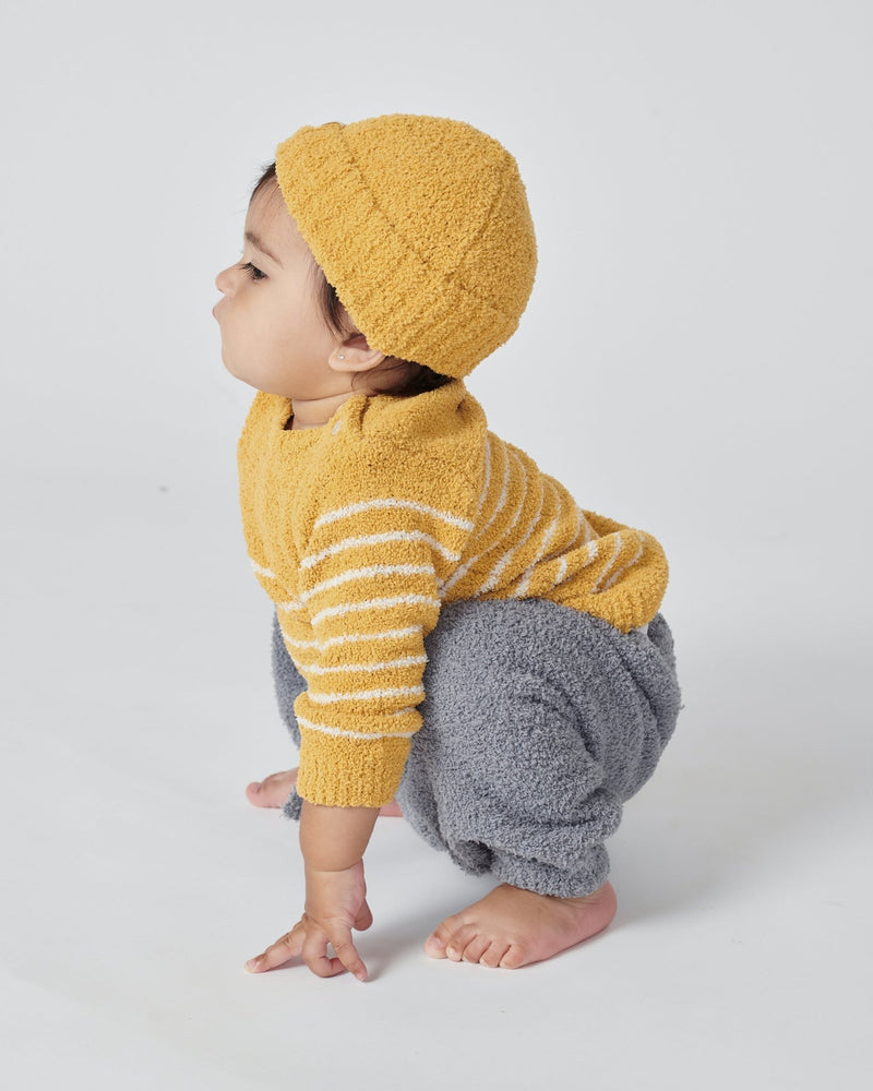 7AM - Long Sleeve Top - Fuzzy Apparel & Accessories Pecan / Chartreuse 0 - 3M