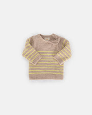 7AM - Long Sleeve Top - Fuzzy Apparel & Accessories Pecan / Chartreuse 0 - 3M