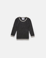 7AM - Long Sleeve Top - Hug Me Mother & Baby Black Melange 3 - 4T