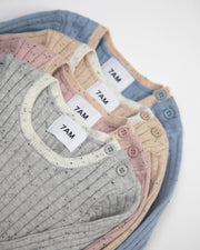 7AM - Long Sleeve Top - Hug Me Mother & Baby Heather Grey 0 - 3M