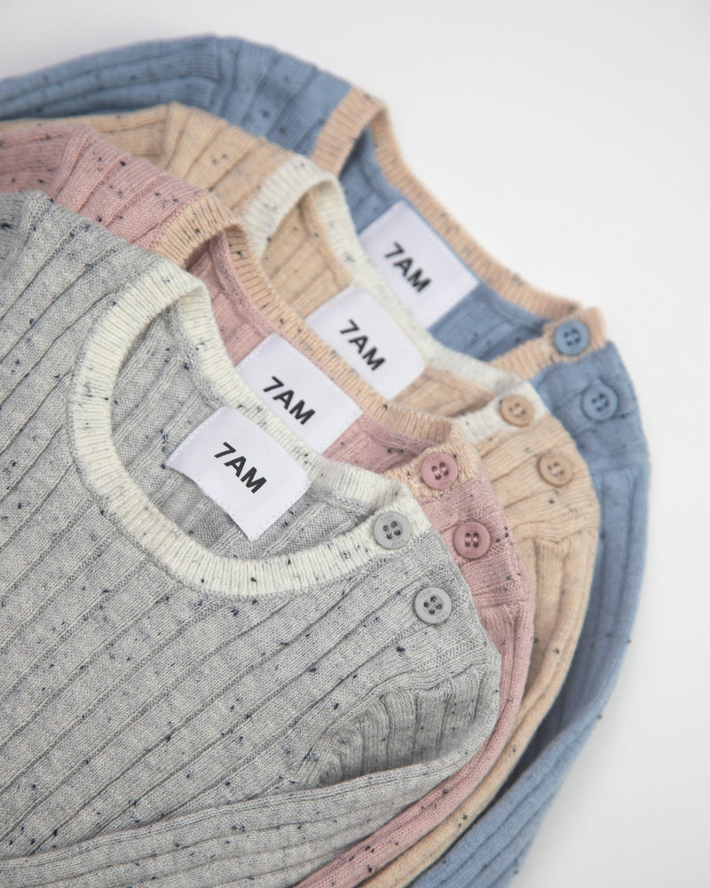 7AM - Long Sleeve Top - Hug Me Mother & Baby Heather Grey 0 - 3M