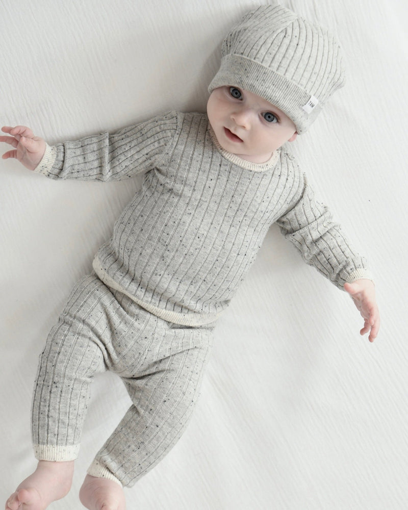7AM - Long Sleeve Top - Hug Me Mother & Baby Heather Grey 0 - 3M