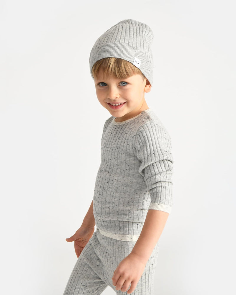 7AM - Long Sleeve Top - Hug Me Mother & Baby Heather Grey 0 - 3M