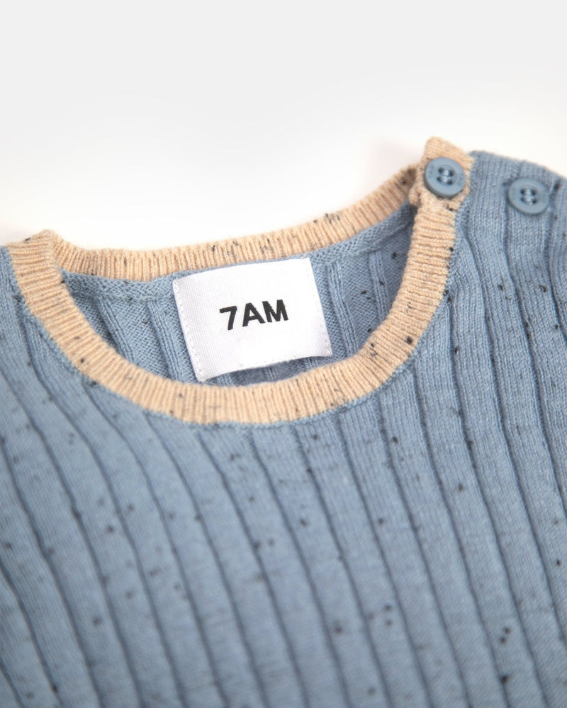 7AM - Long Sleeve Top - Hug Me Mother & Baby Lake Blue 9 - 12M