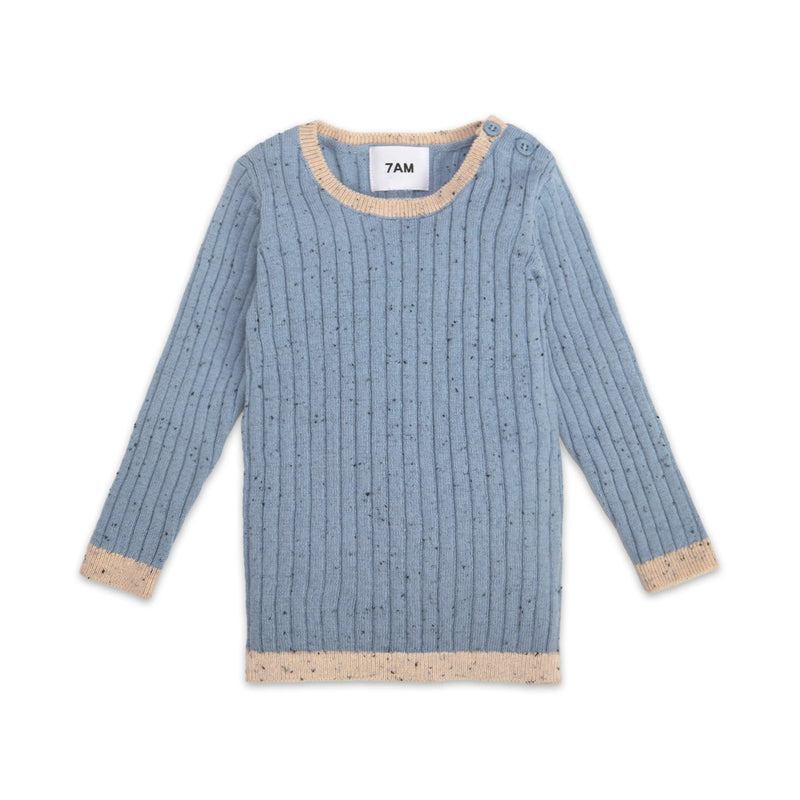 7AM - Long Sleeve Top - Hug Me Mother & Baby Lake Blue 9 - 12M
