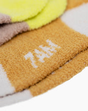 7AM - Long Socks Solid - Fuzzy - 3 pack - Ecru, Pecan, Amber - 12 - 24M