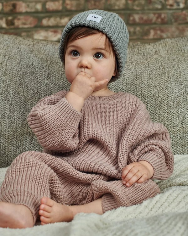 7AM - Lounge Pants - Chunky Tennis Mother & Baby Ash Rose 1 - 3M