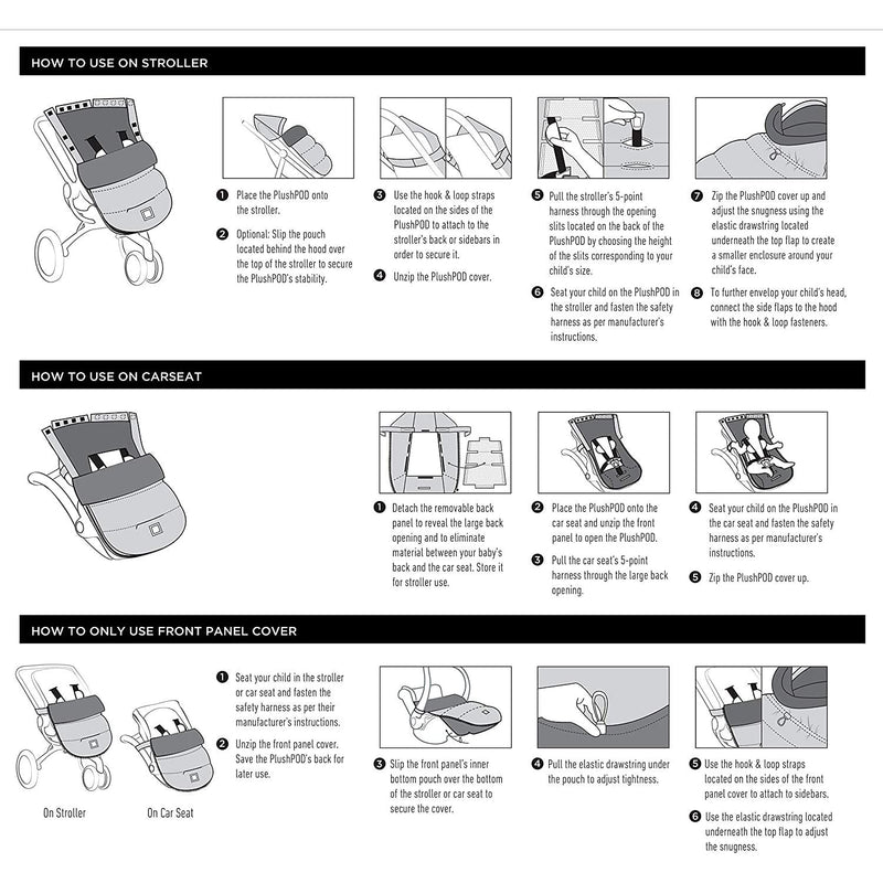 7AM - PlushPOD | Plush Infant & Toddler Insert for Carriers, Strollers and Seats Mother & Baby 0 - 18M