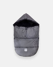 7AM - PlushPOD - Tundra Plush | Infant Lounger and Travel Sleep Pod Mother & Baby Heather Grey Dark - Arctic Faux Fur 0 - 18M