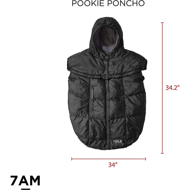 7AM - Pookie Poncho Mother & Baby Black