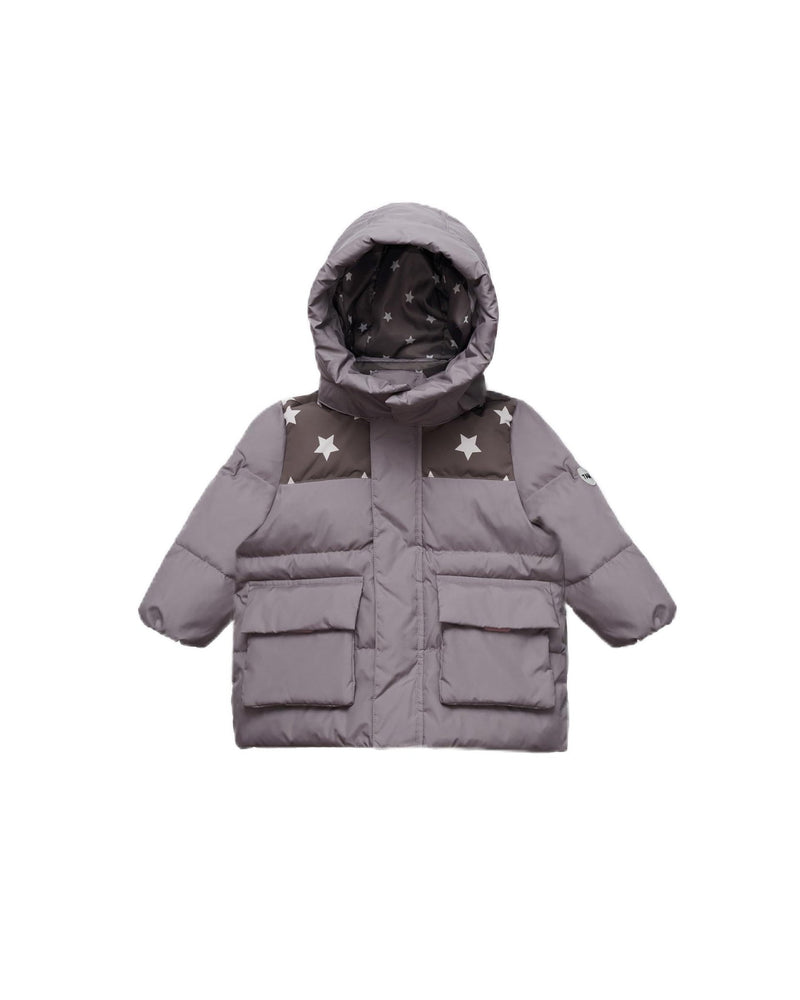 7AM - Puffer Jacket - Nico Mother & Baby Print Ash Mauve 2 - 3T