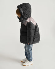 7AM - Puffer Jacket - Nico Mother & Baby Print Black 2 - 3T