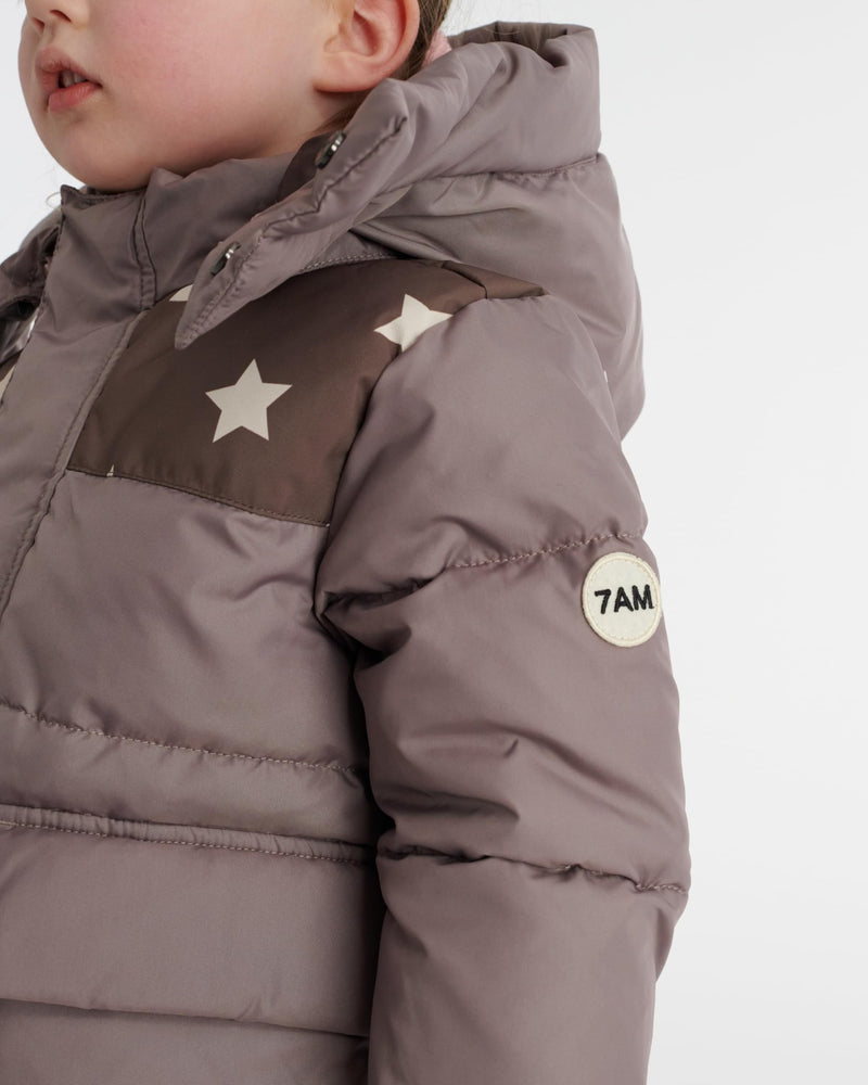 7AM - Puffer Jacket - Nico Mother & Baby Print Black 2 - 3T