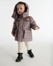 7AM - Puffer Jacket - Nico Mother & Baby Print Black 2 - 3T