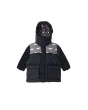 7AM - Puffer Jacket - Nico Mother & Baby Print Black 2 - 3T