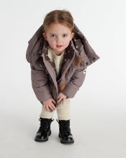 7AM - Puffer Jacket - Nico Mother & Baby Print Black 2 - 3T