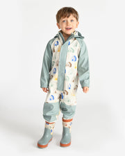 7AM - Rain Boots Mother & Baby Print House Teal 9