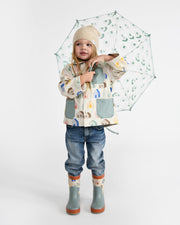 7AM - Rain Boots Mother & Baby Print House Teal 9