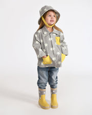 7AM - Rain Boots Mother & Baby Print Star Yellow 6