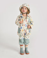 7AM - Rain Bucket Hat Mother & Baby Tree Beige 4 - 6Y