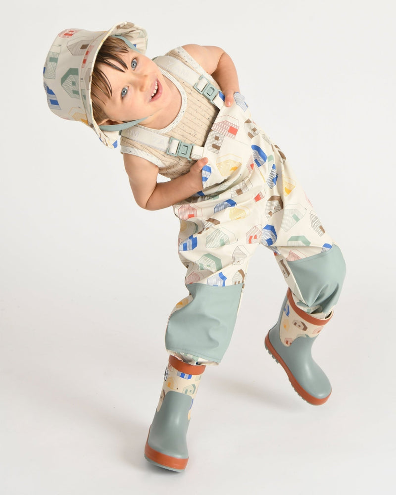 7AM - Rain Bucket Hat Mother & Baby Tree Beige 4 - 6Y