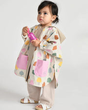 7AM - Rain Poncho - 18 - 24M Mother & Baby Print House Teal