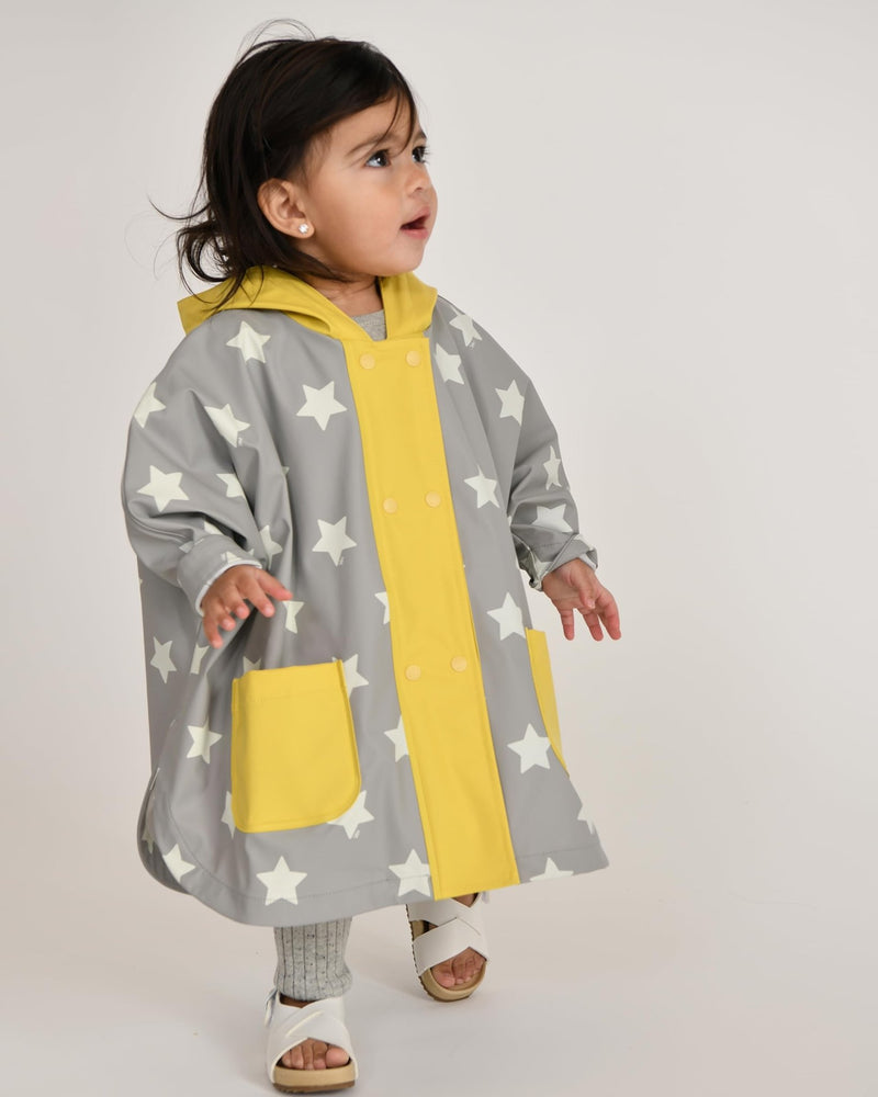 7AM - Rain Poncho - 2 - 3T Mother & Baby Print House Teal