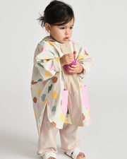 7AM - Rain Poncho - 2 - 3T Mother & Baby Print House Teal