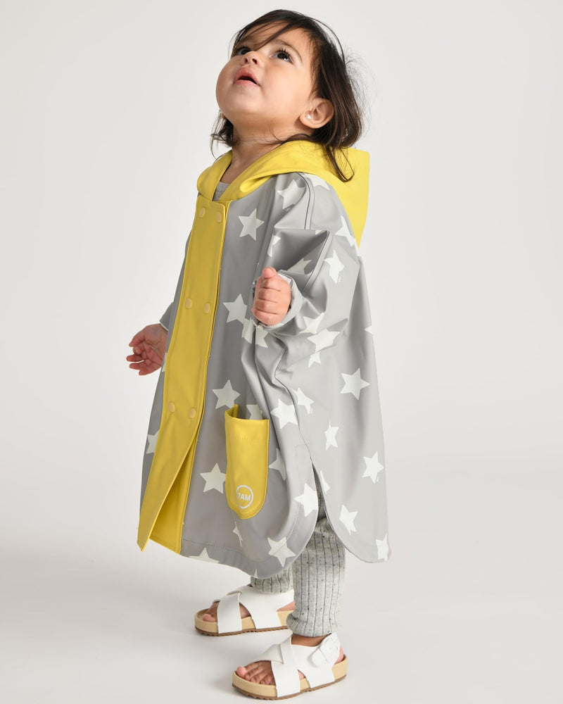 7AM - Rain Poncho - 2 - 3T Mother & Baby Print House Teal
