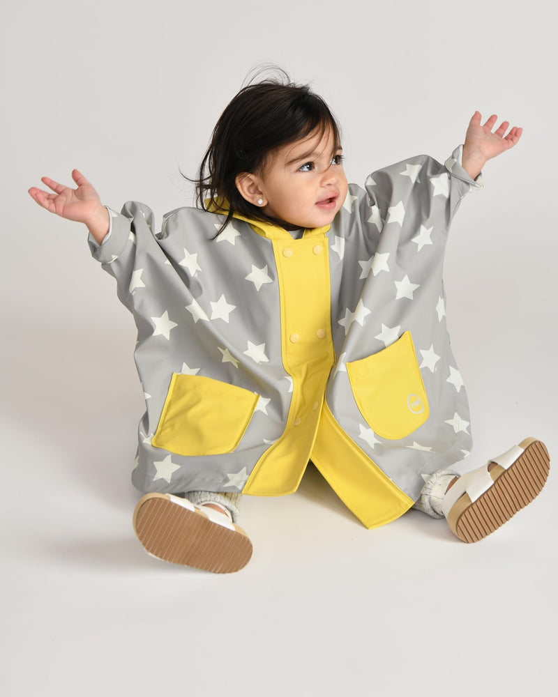 7AM - Rain Poncho - 2 - 3T Mother & Baby Print House Teal