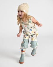 7AM - Rain Suspender Pants Apparel & Accessories House Teal 18 - 24M
